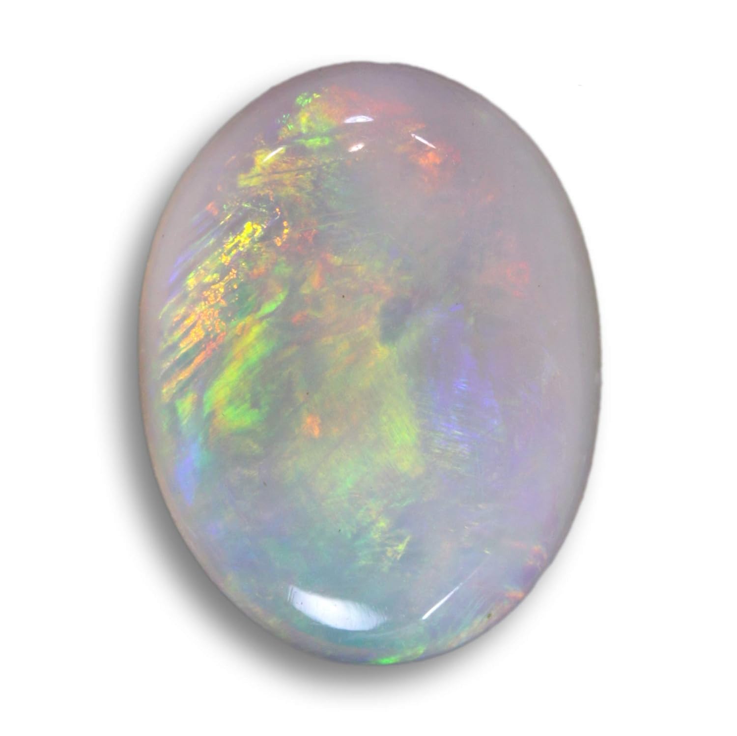 Opale véritable certifiée non traitée 13,32 carats blanche ovale AA++ - 5