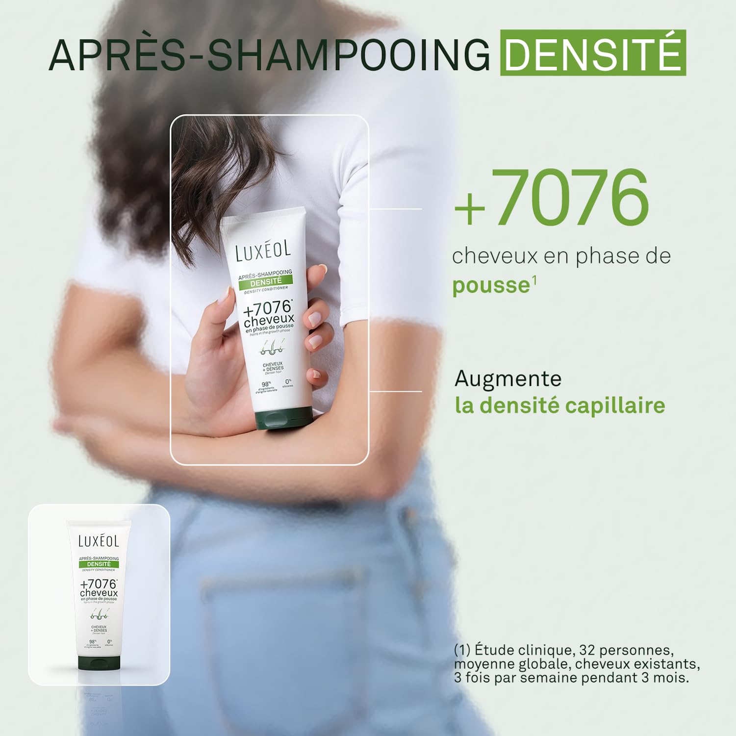 LUXEOL - Routine Densité In & Out - Complément Alimentaire + Shampooing, Après-Shampooing & Sérum Densité - Cheveux Plus Épais et Volumineux - Fabriqué en France