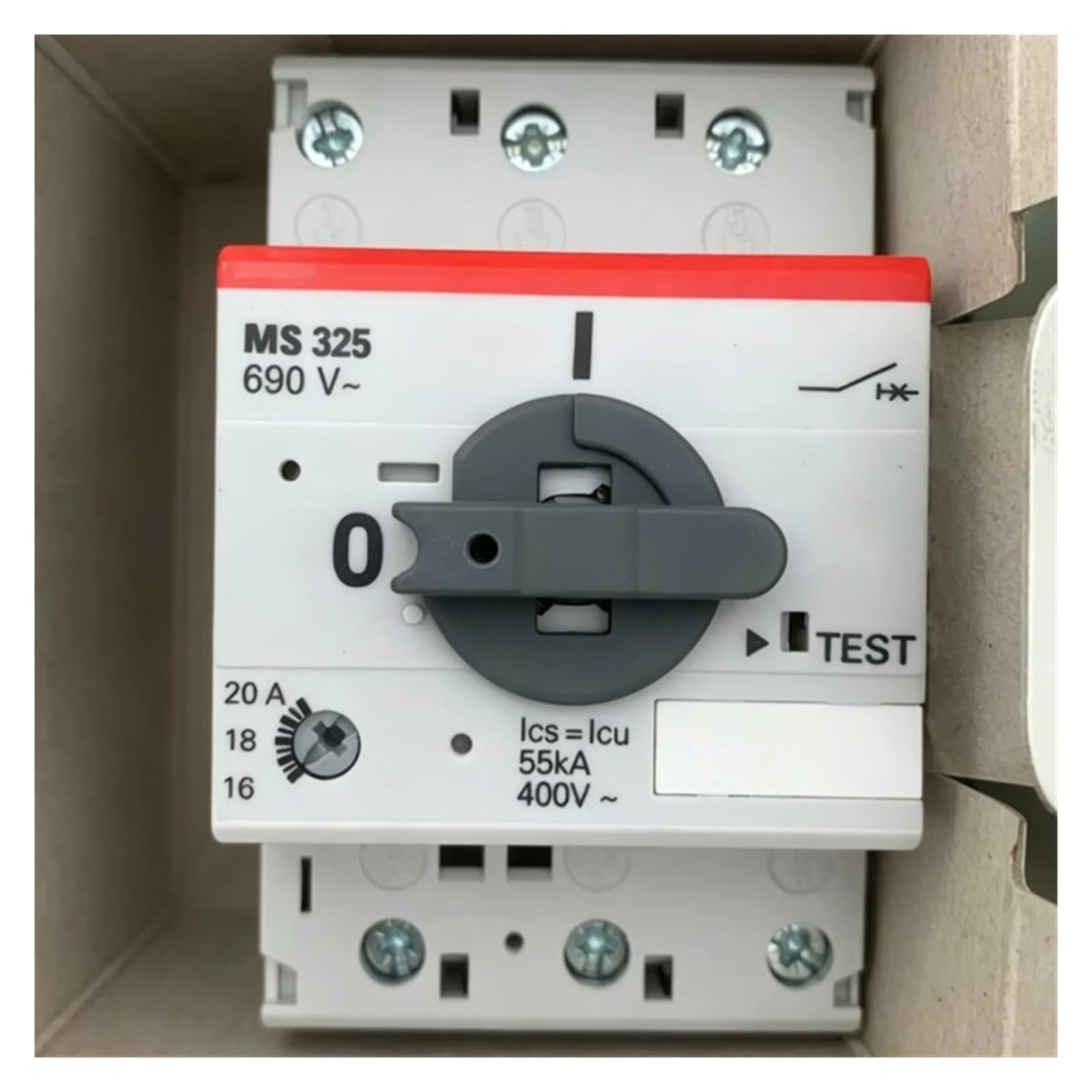Disjoncteur MS325-20 boîtier haute résistance et relais de surcharge TA42DU-32M calibré