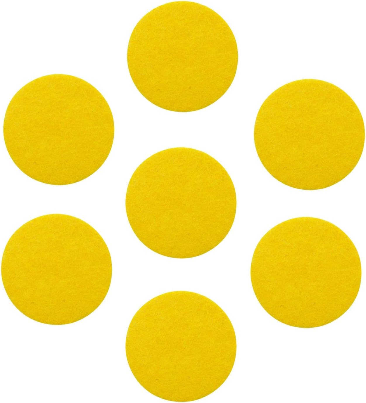 tBesme 100 PCS Adhesive Felt Circles,1.5 inch Self-Adhesive Felt Sticker for Party DIY Craft Projects,Sewing Handcraft Finishing (Yellow)