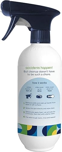 Miniatura 2 de Pet Life Unlimited Limpiador en aerosol espumoso para manchas + olores, eliminación de manchas a base de plantas, aplicador de aerosol