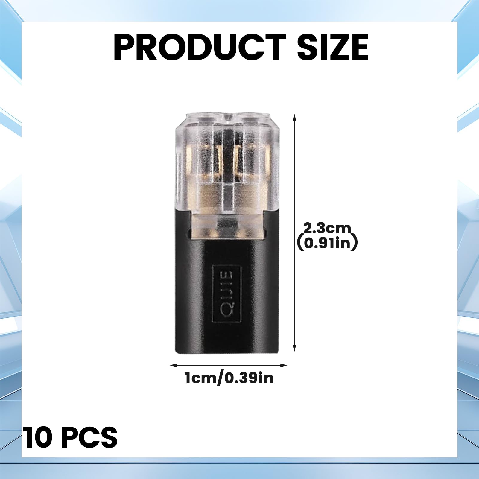 10 Pièces Connecteurs Électriques Rapides, Connecteurs de Câble Étanches 2 Broches pour Fils 18–22 AWG, Raccordement Voiture Facile - 3