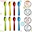 Plaskidy Plastic Toddler Spoons - Set of 16 Kids Spoons BPA Free/Dishwasher Safe