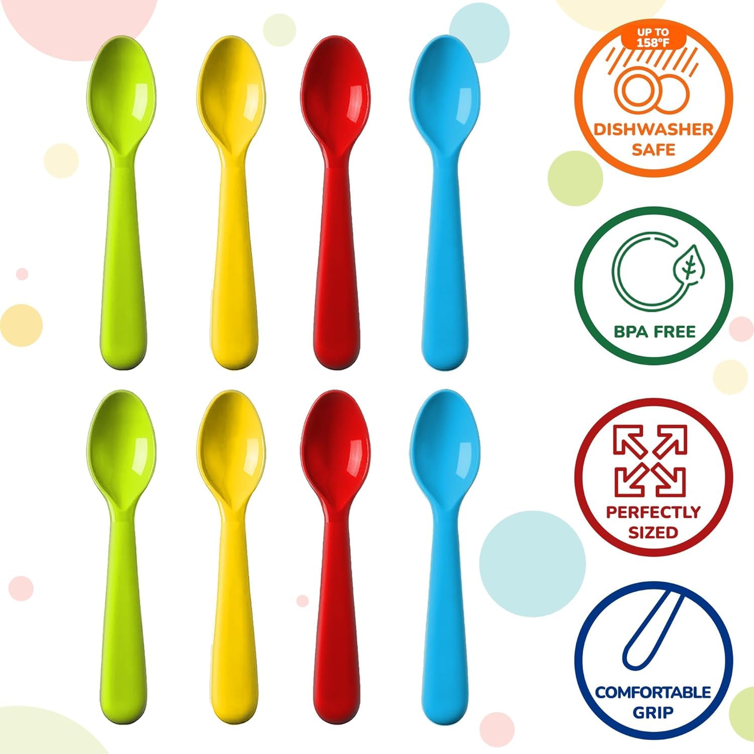 Amazon.com: Plaskidy Plastic Toddler Spoons - Set of 16 Kids