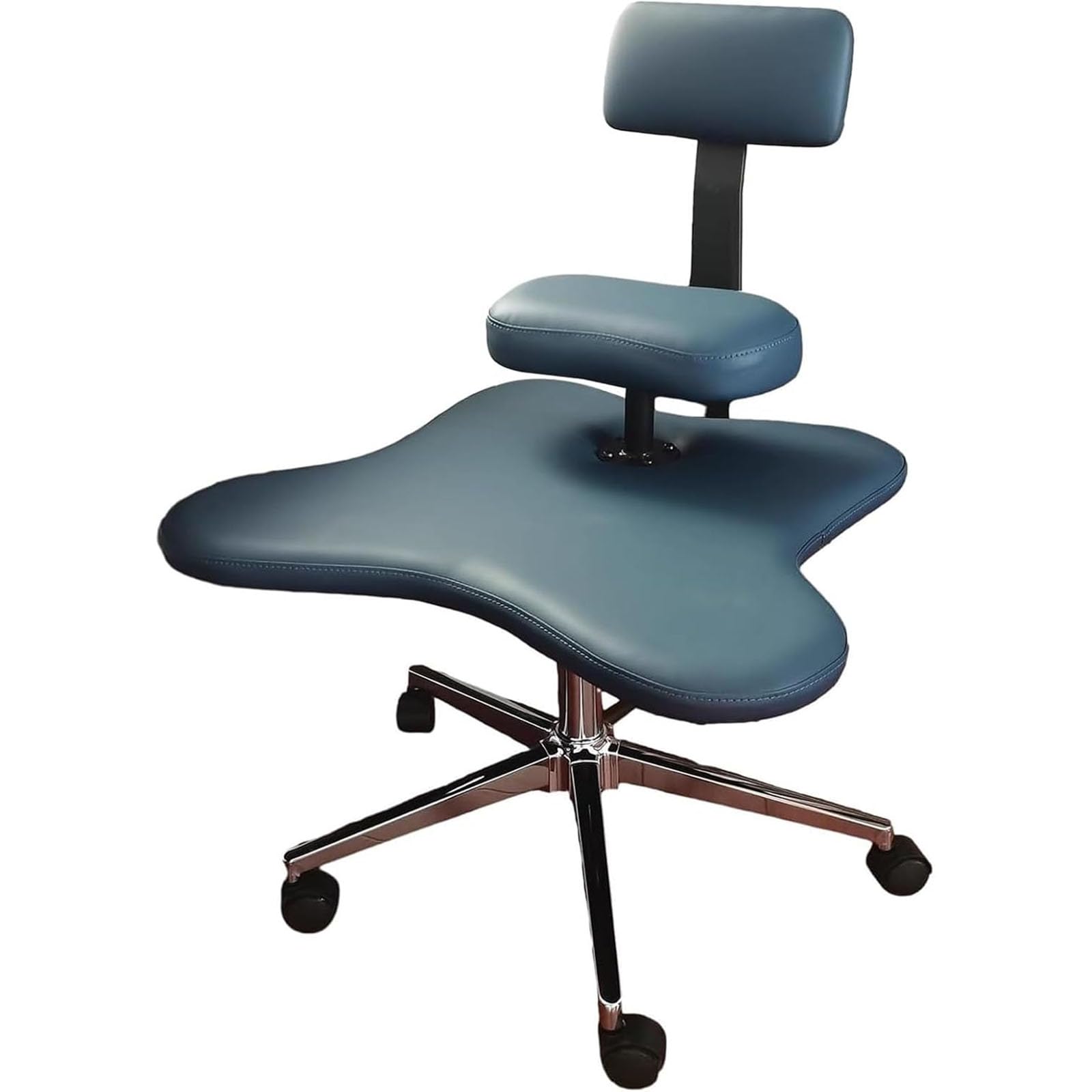 Zykuosus Ergonomic Kneeling Meditation Chair with Removable Backrest and Brake Casters For ffice Posture Support