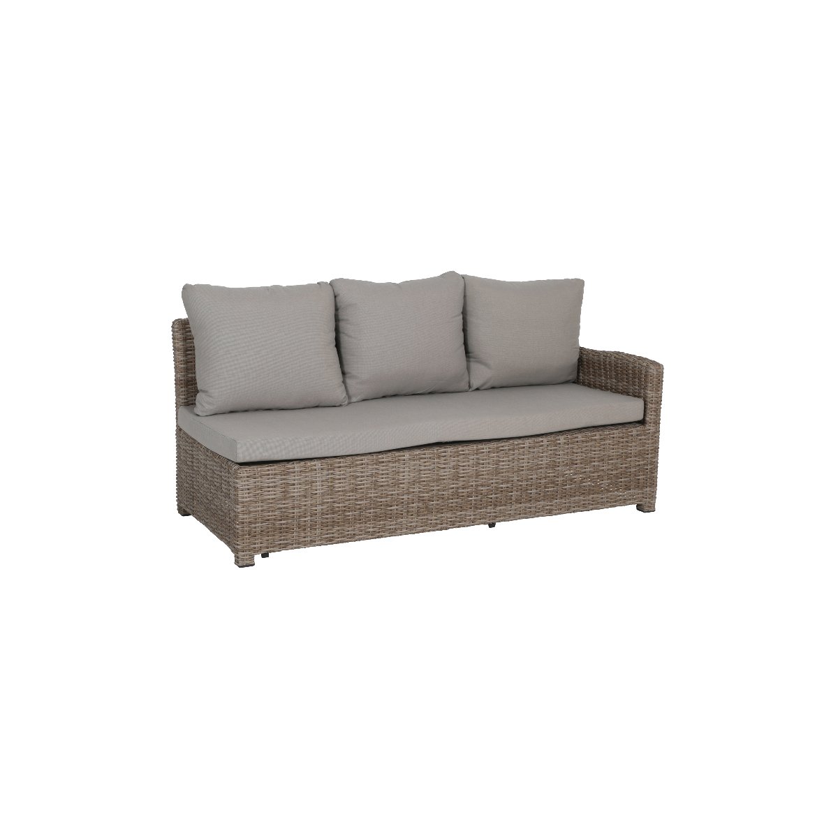 greemotion Salon de Jardin Terrasse Verona en Résine Tressée et Bois d’Acacia 100% FSC, Canapé d’Angle Gris 7 Places, Ensemble de Jardin Modulable avec 1 Table de Jardin, 1 Tabouret et 2 Canapés