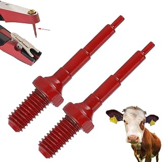 Ear Tag Nail, 2Pcs Ear Tag Pin Universal Livestock Identification Tool Ear Tagger Needle Marking Tools for Pig Cattle Sheep(Chiodo per marchio auricolare in lega)