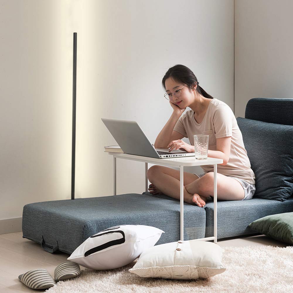 Vloerlamp 2-in-1 leeslamp & staande lamp Traploos dimmen met afstandsbediening, moderne vloerlamp voor woonkamer slaapkamer kantoor, oogbescherming, flexibele zwanenhals,zwart Happy Many Times