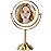VESAUR 8.5\'\' Large Gold Lighted Makeup Mirror, 1X/10X Clear Seamless Magnifying Mirror, Bright Vanity Mirror with 3 Colors Dimmable Lights, Two-Sided 360Rotation Stable Base, Luxury Nickel, Gift Box