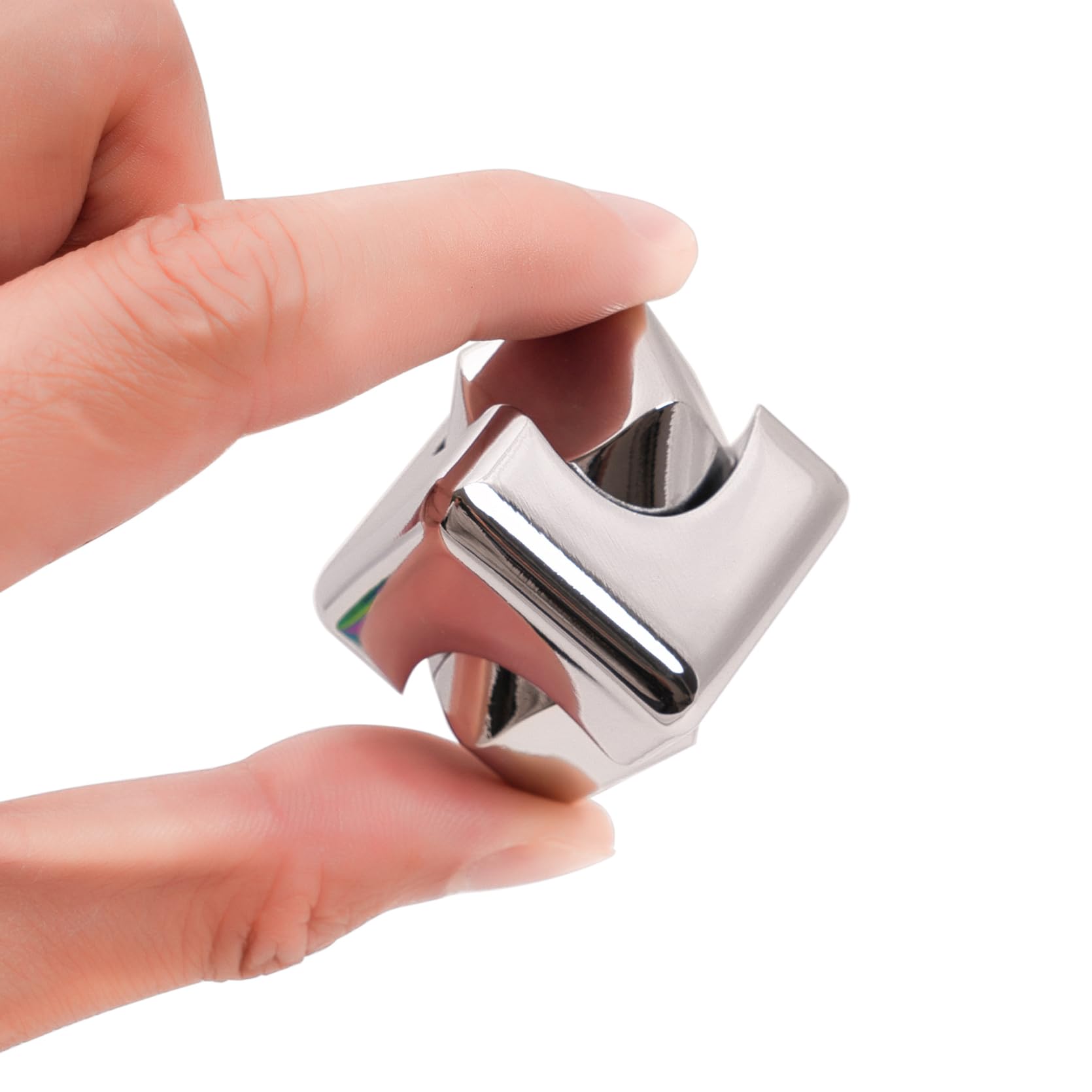 Desk-Fidget-Toys Spinner-Cube: Cool-Gadgets Metal Kinetic-Desk-Toys Office EDC-Toy with Silicone Base, ADHD Tools Cool-Stuff Thing Stress Relief Toy Gift for Kids Children Teens Adults Christmas