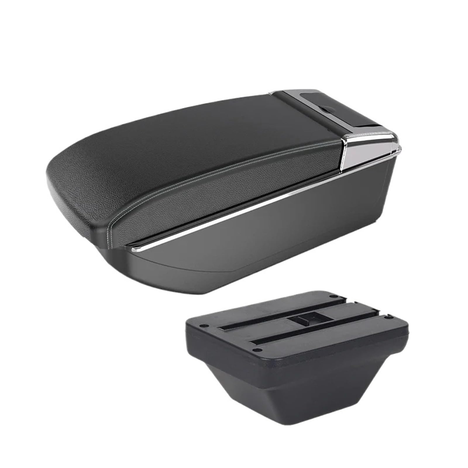 UMDJJU For MG For ZS For Armrests Car Center Console Storage Armrest Box Modification Accessories With USB Can Charge Car Centre Console Armrest Box(B3 white line NOUSB)