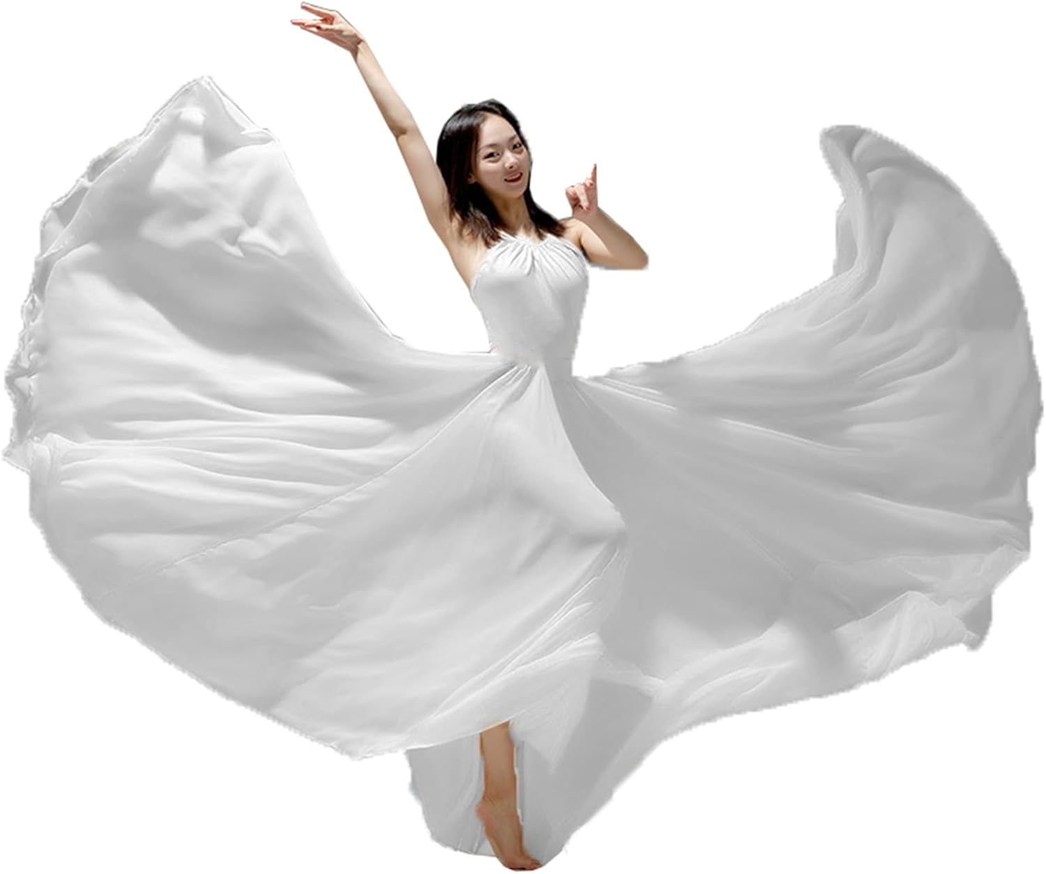 ORIDOOR 720 35" Long Women's Fairy Lyrical Dance Skirt Gradient Color Swing Skirt Ballet Modren Dance Costumes