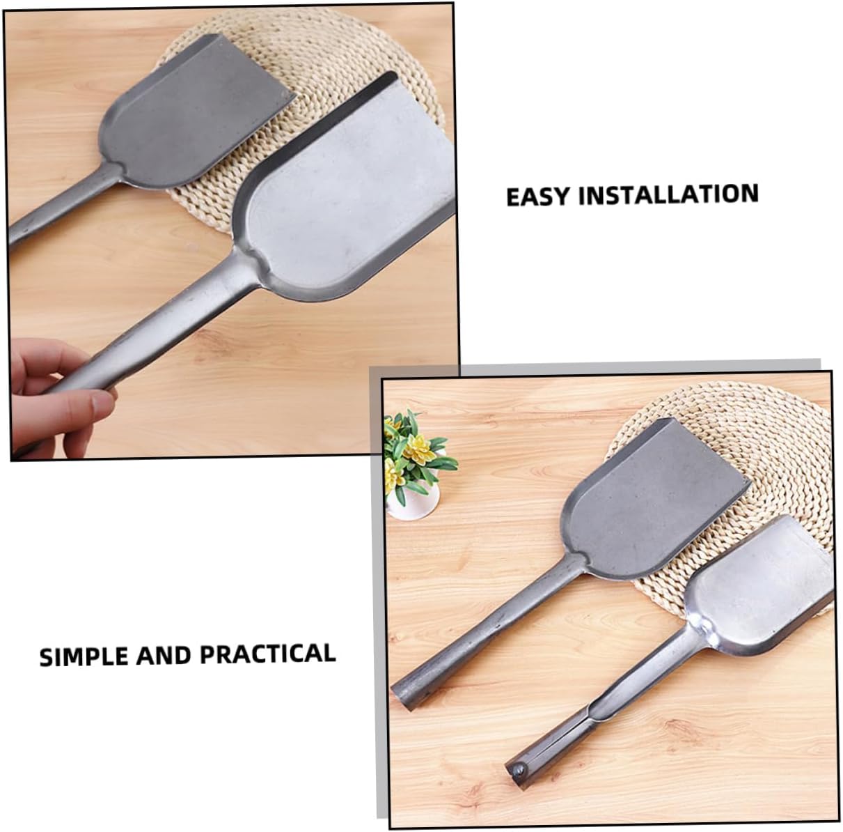 VOSAREA 2pcs Fireplace Shovel Multi-Functional Coal-ash Scooping Shovel Trowel for Burner