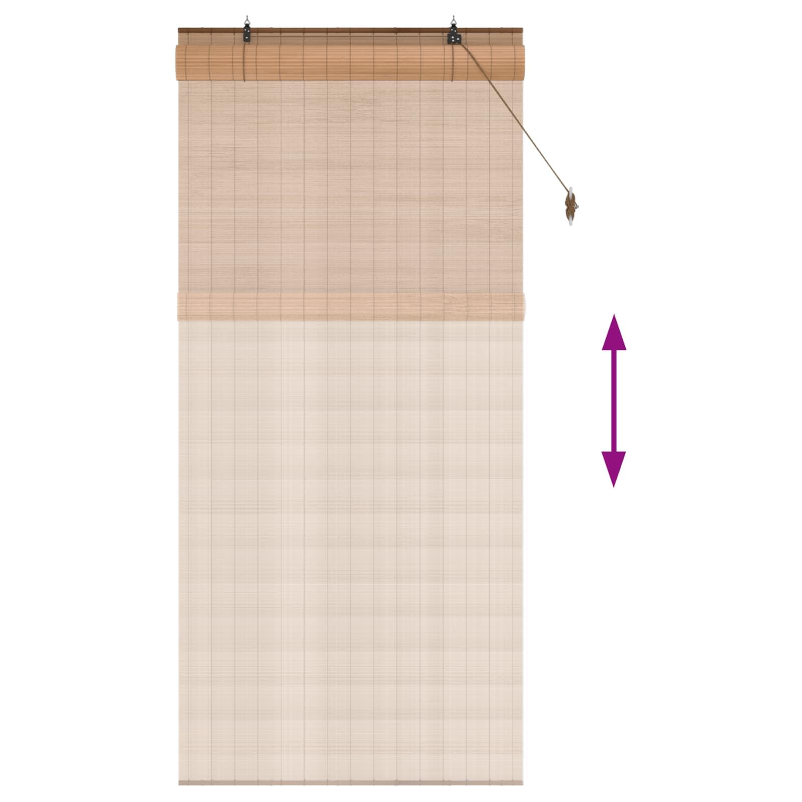 vidaXL Estor Enrollable Marrón 90 x 220 cm Bambú