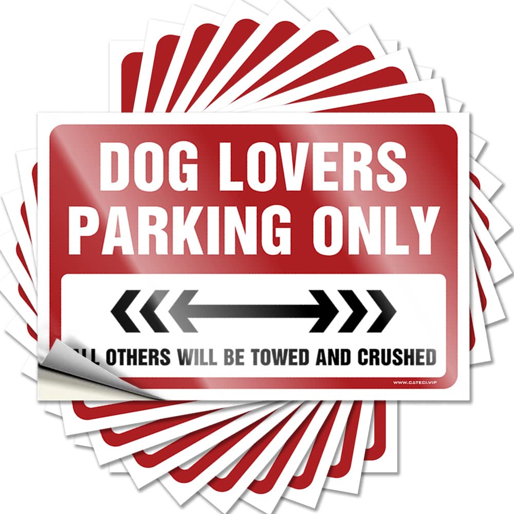 Decals Affirmation Teen Bedroom Decor Waterproof - Dog Lovers Parking Only Water Self Adhesive Decal for Dart Use(6X9CM)