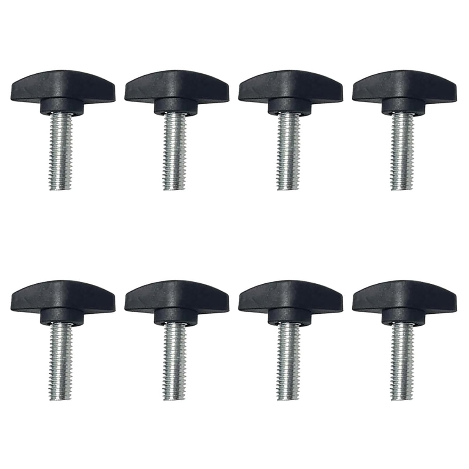 4Pcs T-Shaped Wing Knobs, M6 X 40mm Thumb Screws, Standard Male Thread Plastic Handles Hand Tightening Knobs Thumb Screws Black 90642824