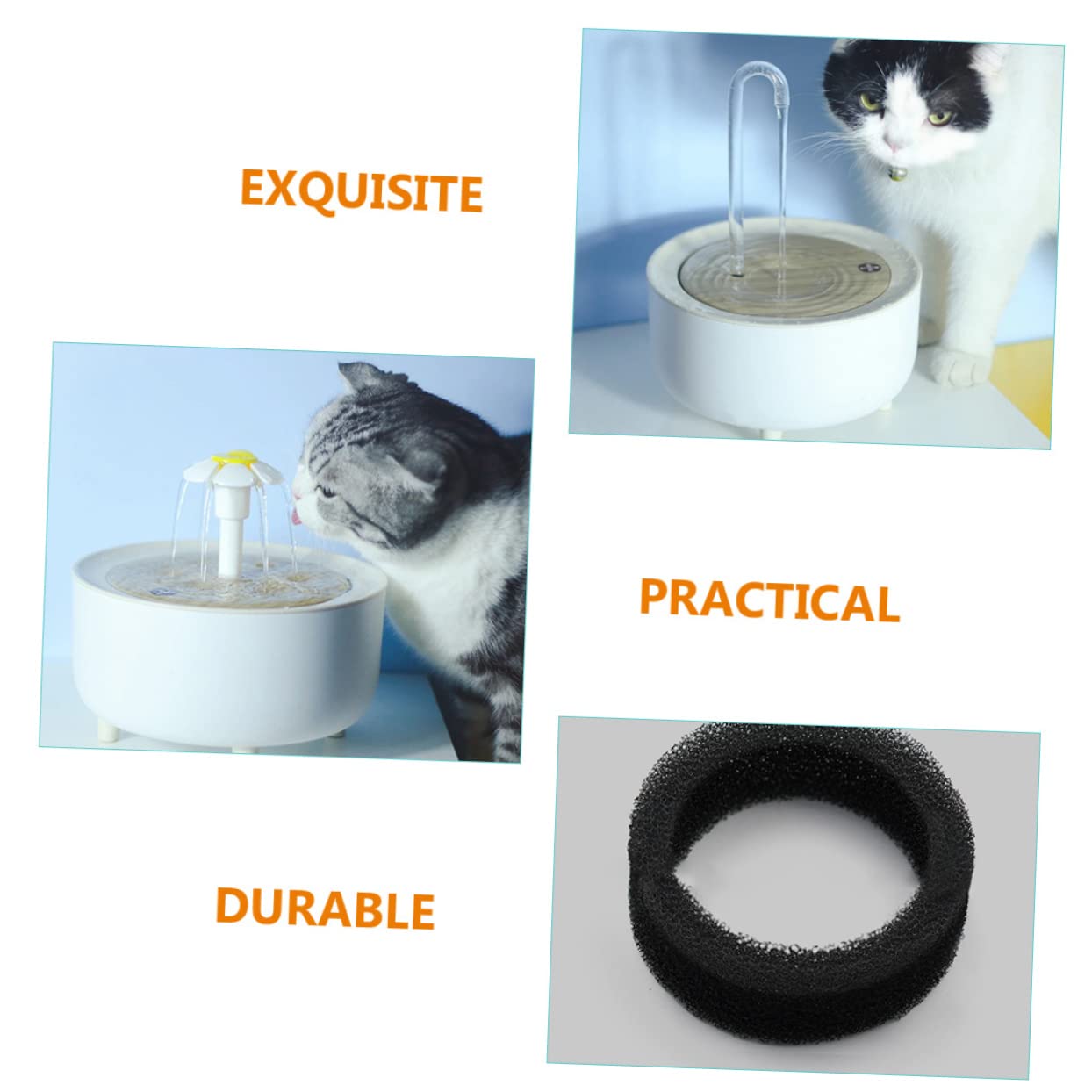 FOMIYES 36stücke Teiliges Katzenbrunnen Filter Austauschfilter Für Automatische Trinkbrunnen Hochwertiger Schaumfilter Für Sauberes Wasser Haustierzubehör Für Katzen