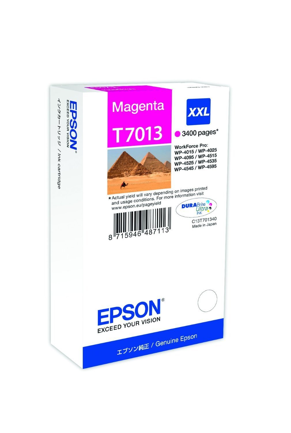 Epson cartouche jet d'encre noir XXL C13T27914010 compatible Dash Replenishment et 27XL