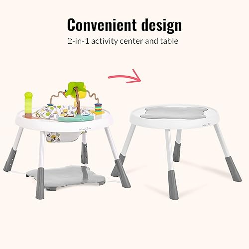 Miniatura 5 de Dream On Me Curio Sit N Seek - Centro de actividades para bebés en lima, centro de actividades 2 en 1 y mesa de juego con 3 juguetes desmontables y