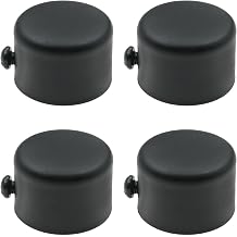 Curtain Rod Ends Window Curtains Rod End Cap Metal Sealing Finial Caps for 1.1 inch 28 mm Diameter Curtain Roman Head Black 4 PCS