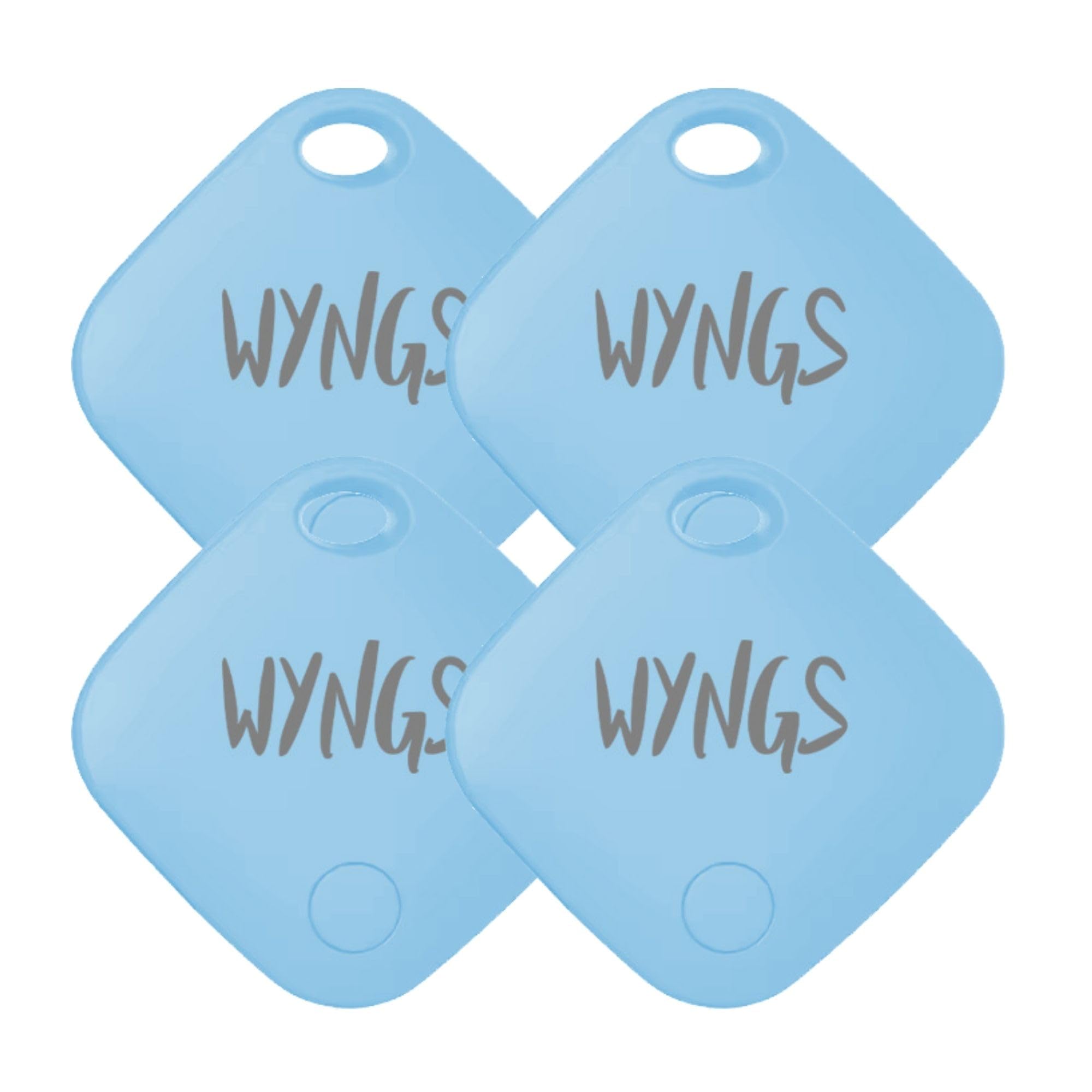 WYNGS Smart Air Tag, Porte-clés Intelligent (Compatible Uniquement avec iPhone) - Bleu - Lot de 4