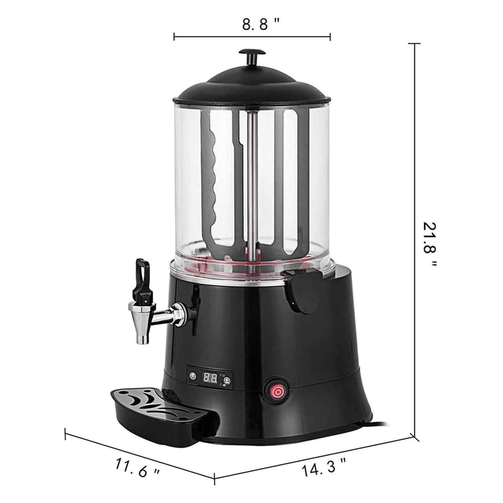 Fabricante de Chocolate Caliente Comercial, máquina eléctrica Dispensador de Chocolate Caliente Calentador para Calentar Chocolate Café Leche Jugo Té