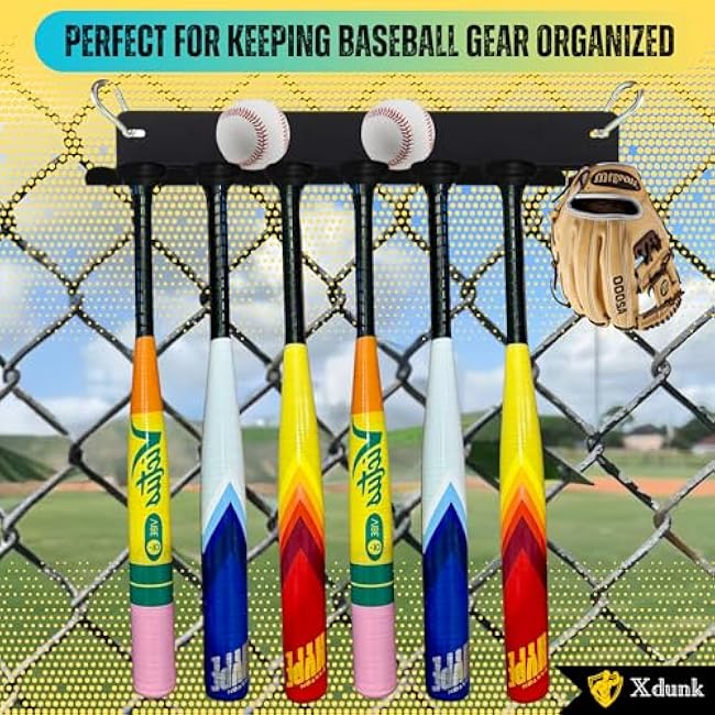 2-in-1 Gym Storage Rack + Jump Rope, Baseball bat wall mount, Gym organization for home gym, Bat holder wall mount, Baseball bat holder for wall, Home gym storage rack, Gym equipment storage, Bat holder, Bat holder for dugout fence, Gym organization, Weight rack for home gym.