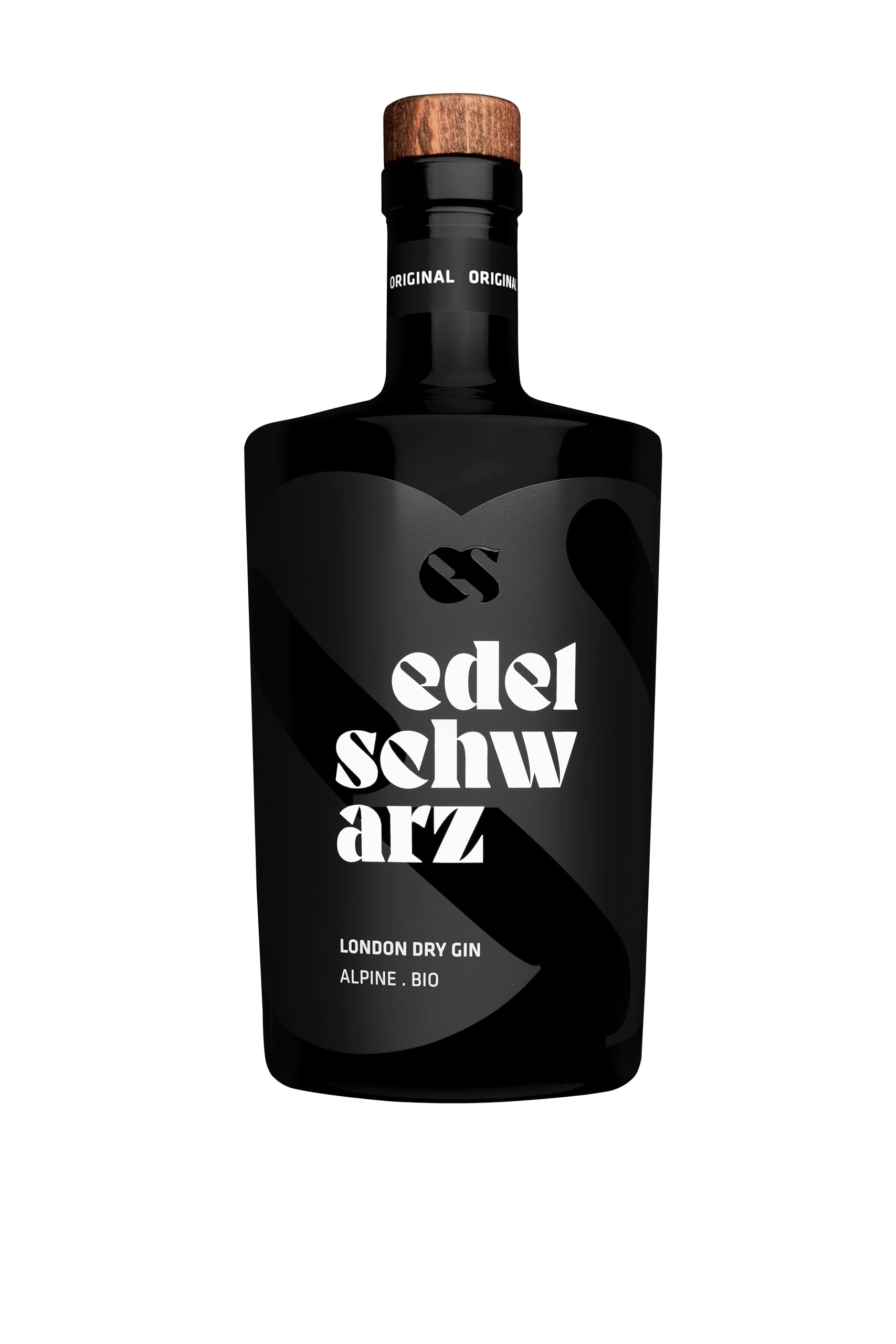 edelschwarz Alpine Bio Gin, 500 ml, 47% vol. - premium handcrafted London Dry Gin - 17 selezionati botanici biologici alpini - Qualità Made in Alto Adige…