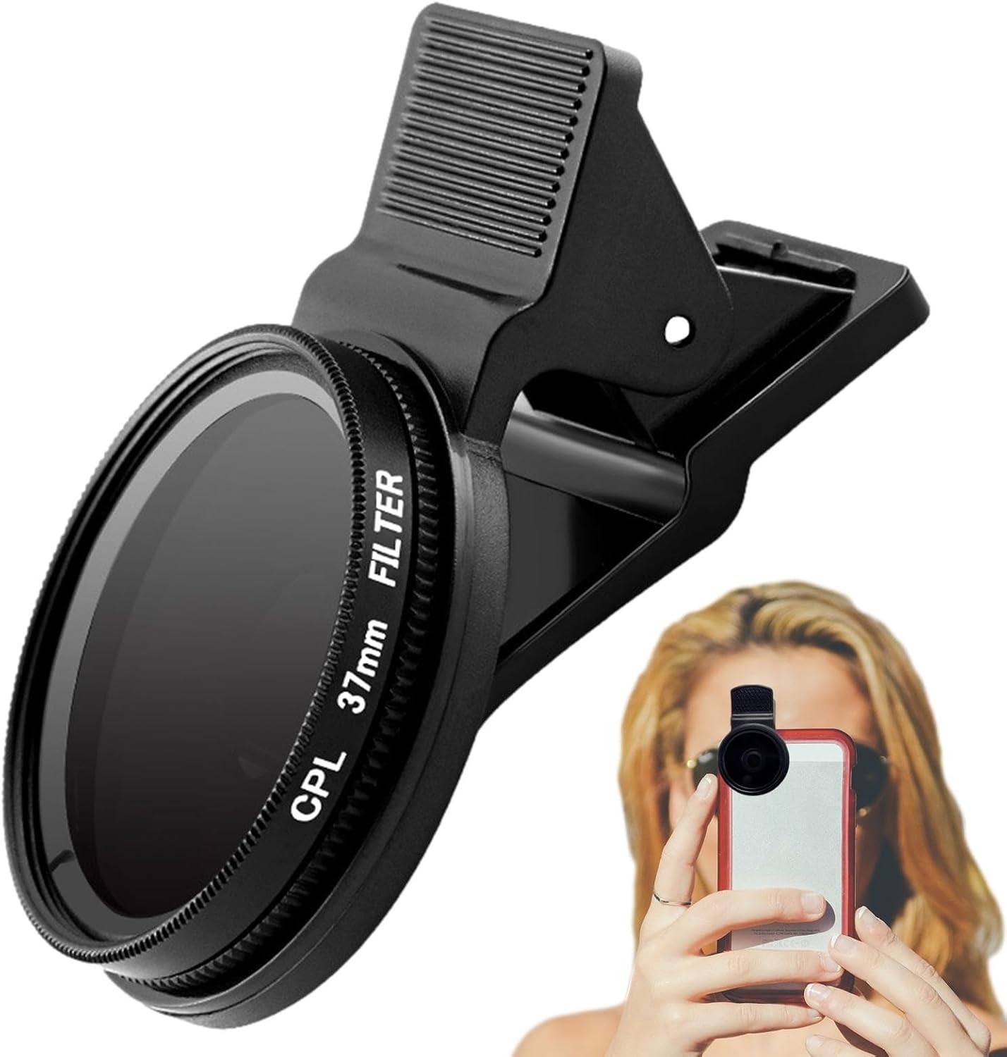 LAFANDE Circular Polarizer Filter, Clipon CPL Phone Camera