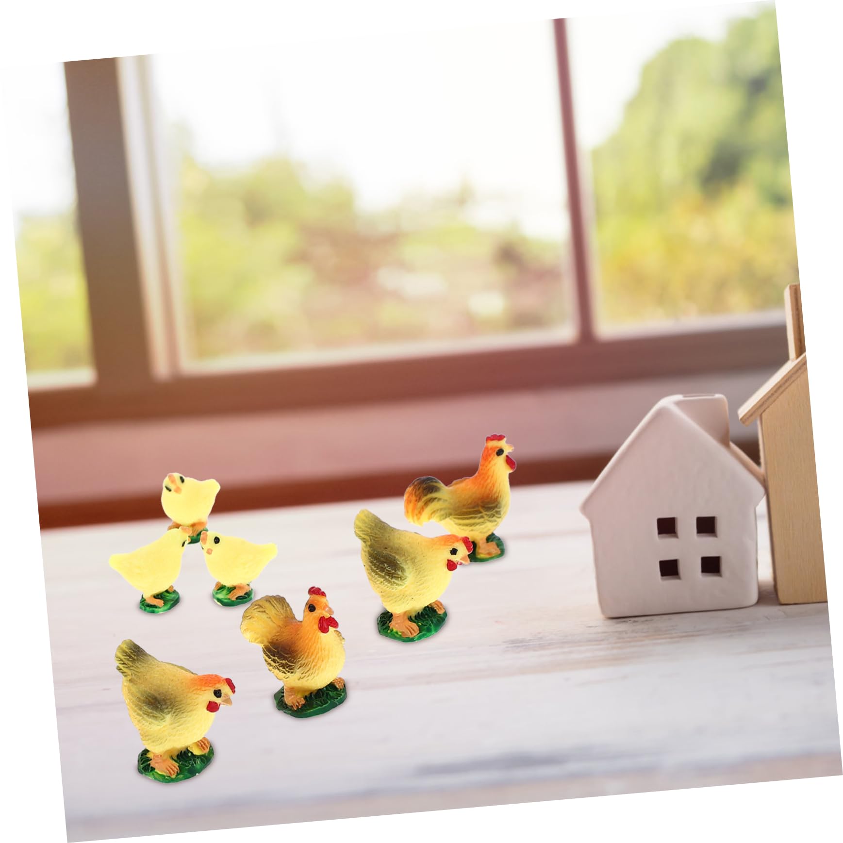 Decoración Plantas Manualidades 20 Pollitos Miniaturas Amarillos - Decoración PVC 1.1cm - Para Jardín, Plantas, Manualidades - Adorables Figuras Pollito Manualidades DIY