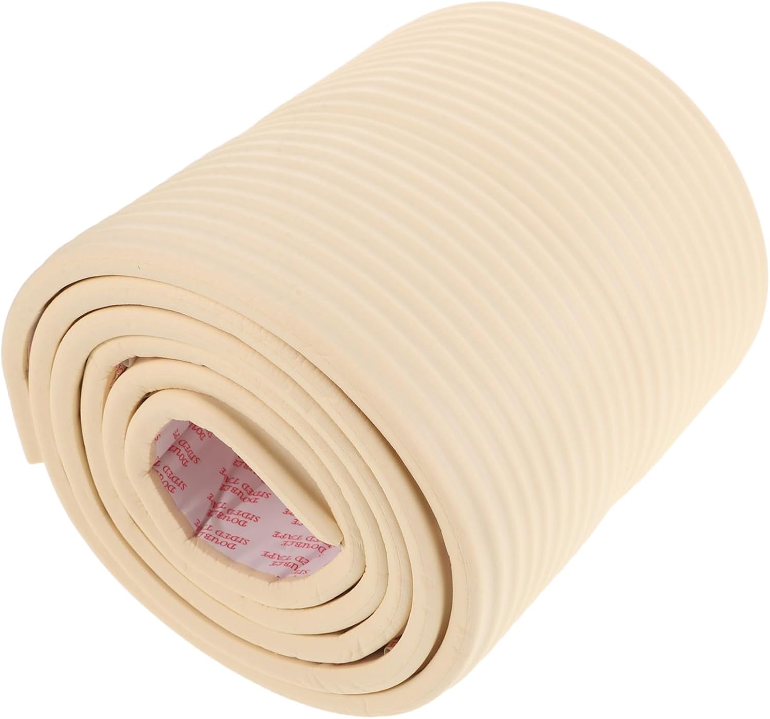 OUNONA Self-Adhesive Wall Corner Protector Flexible Rubber Trim Moulding for Garage Beige Shock Absorption Weather Resistant Wall