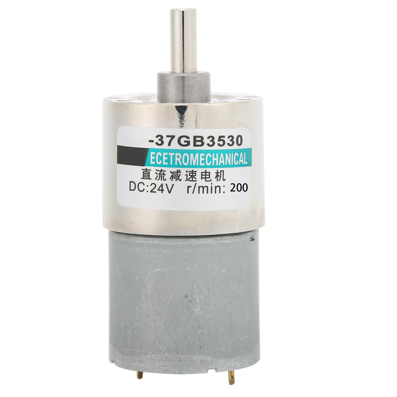 Cocoarm Gleichstrom-Getriebemotor, 24 V, Permanentmagnet-Motor mit Niedriger Drehzahl, 200 U/min, mit Kupferspule, Metallgetriebe, Geschwindigkeitsregelung für Roboter, Intelligente Türschlösser,