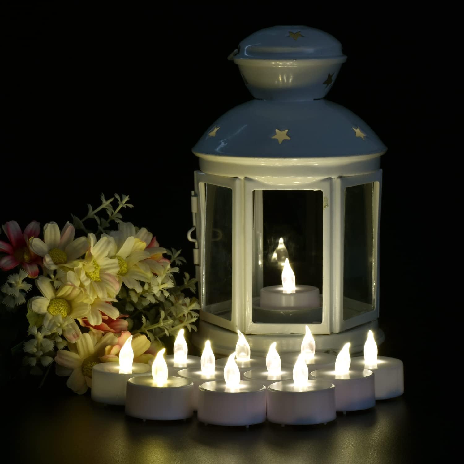 150 velas de té LED parpadeantes sin llama, velas votivas falsas de larga duración, más de 200 horas para el hogar, vacaciones, boda, lámpara blanca