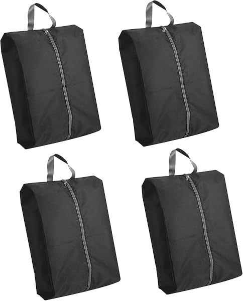 Set di 4 sacchetti neri per scarpe da viaggio