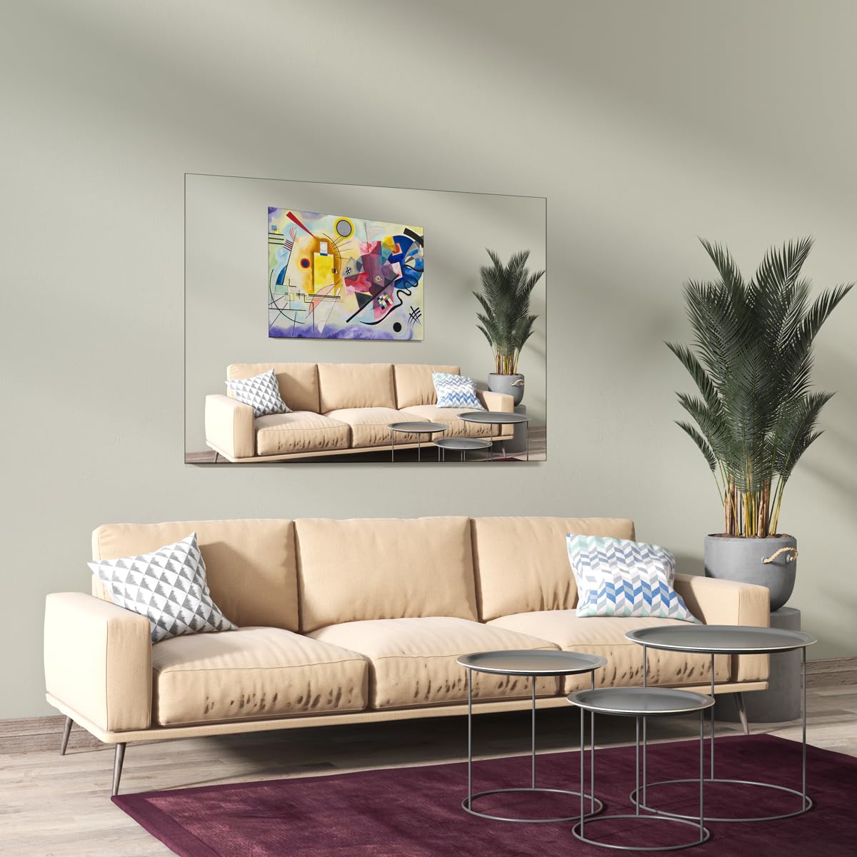 Amarillo Rojo Azul | Vasily Kandinsky | Abstracionismo | Cuadro Canvas Wall Art | Impresion Giclee lienzo algodon puro | Bastidor 3cm | 70x95cm
