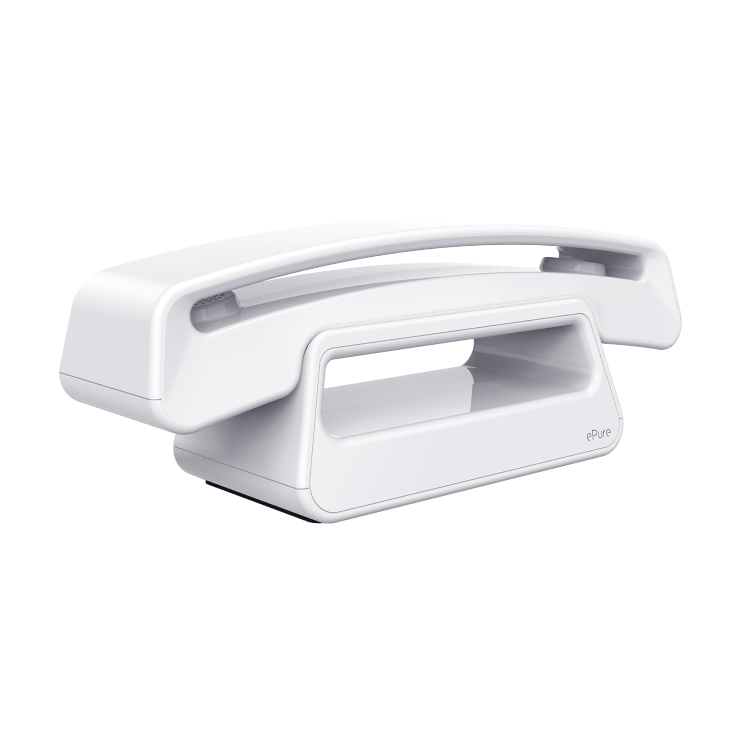 ALCATEL ePure Iconic - Telefono fisso cordless DECT - Design vintage - Grande display grafico ad alta leggibilità - Vivavoce - Funzione blocco chiamate - Bianco