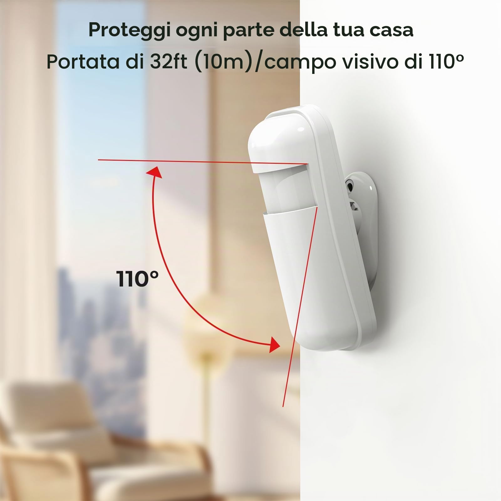 Sistema di allarme wireless Wi-Fi per la sicurezza domestica con telecamera esterna, kit di allarme GSM da 25 pezzi con sirena, sensori di movimento PIR, telecomandi, sensori per finestre/porte