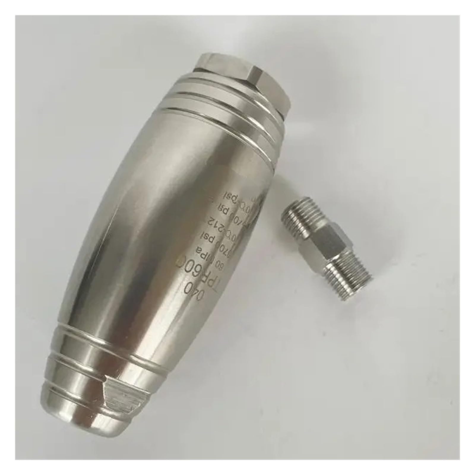 Boquilla Giratoria Turbo, Carburo De Tungsteno De 600 Bar | Explosión turbo de 600 bares. Núcleo de carburo de tungsteno. Completamente inoxidable. Ajuste de 1/4" BSP H.