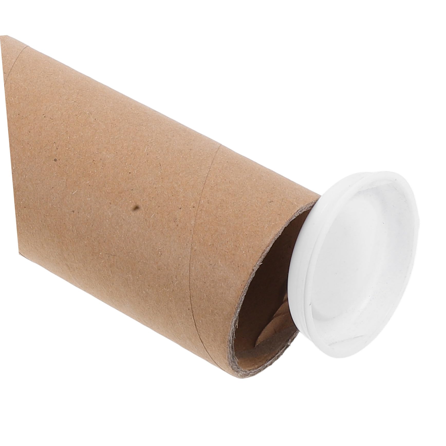 Cabilock 10pièces Tubes Expédition Carton Kraft Blanc Bouchons Inclus pour Emballage Transport de Documents Œuvres Art et Affiches