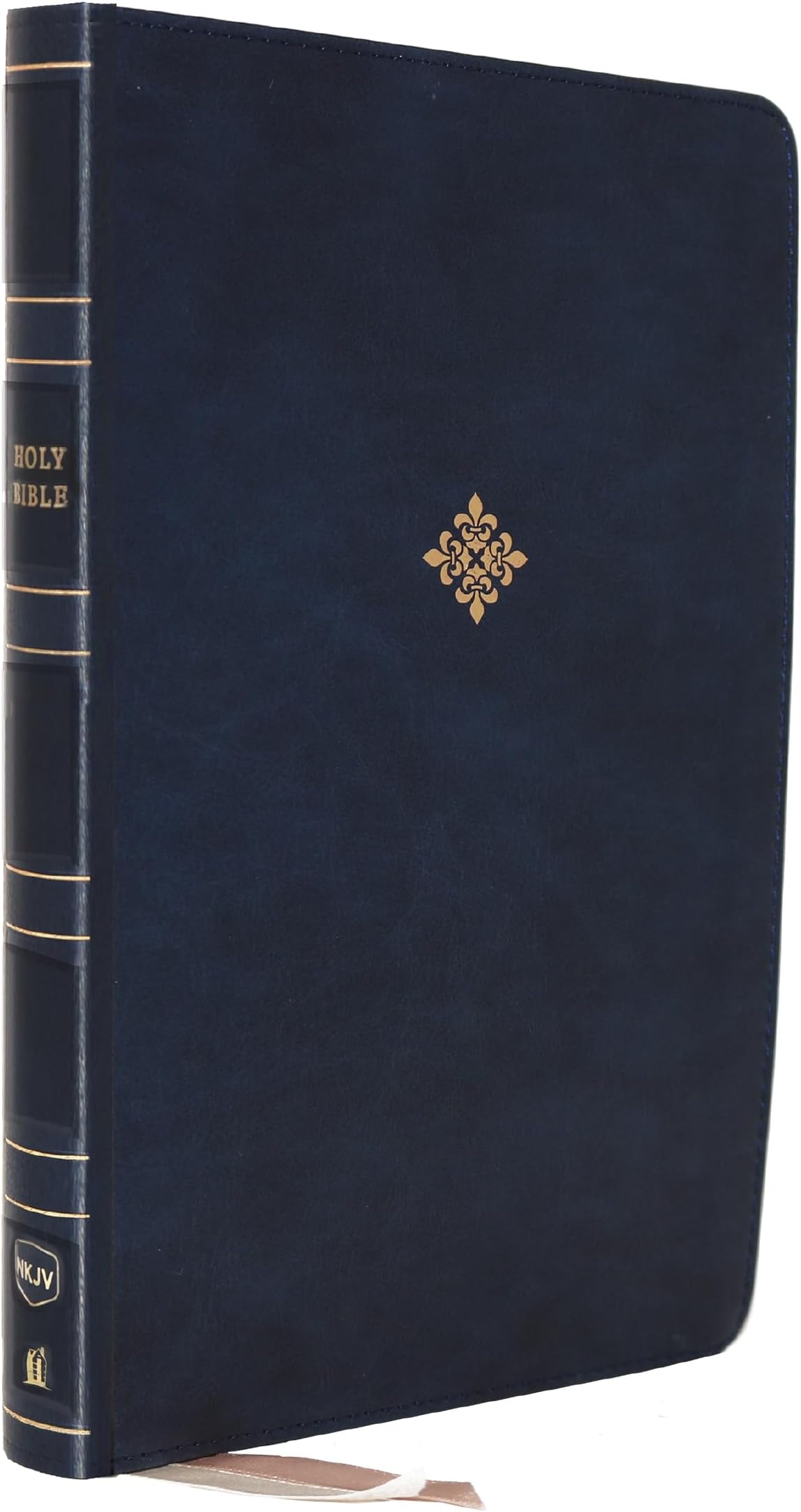 NKJV, Thinline Bible, Large Print, Leathersoft, Blue, Red Letter, Comfort Print: Holy Bible, New King James Version