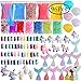 Slime Supplies Kit Slime Add ins Mermaid, Outee 96 Pack Bead Charms Kit for Slime Fish Bowl Beads Foam Ingredients Mermaid Unicorn Glitter Jar Tools for Girls and Boys DIY Making for Slime