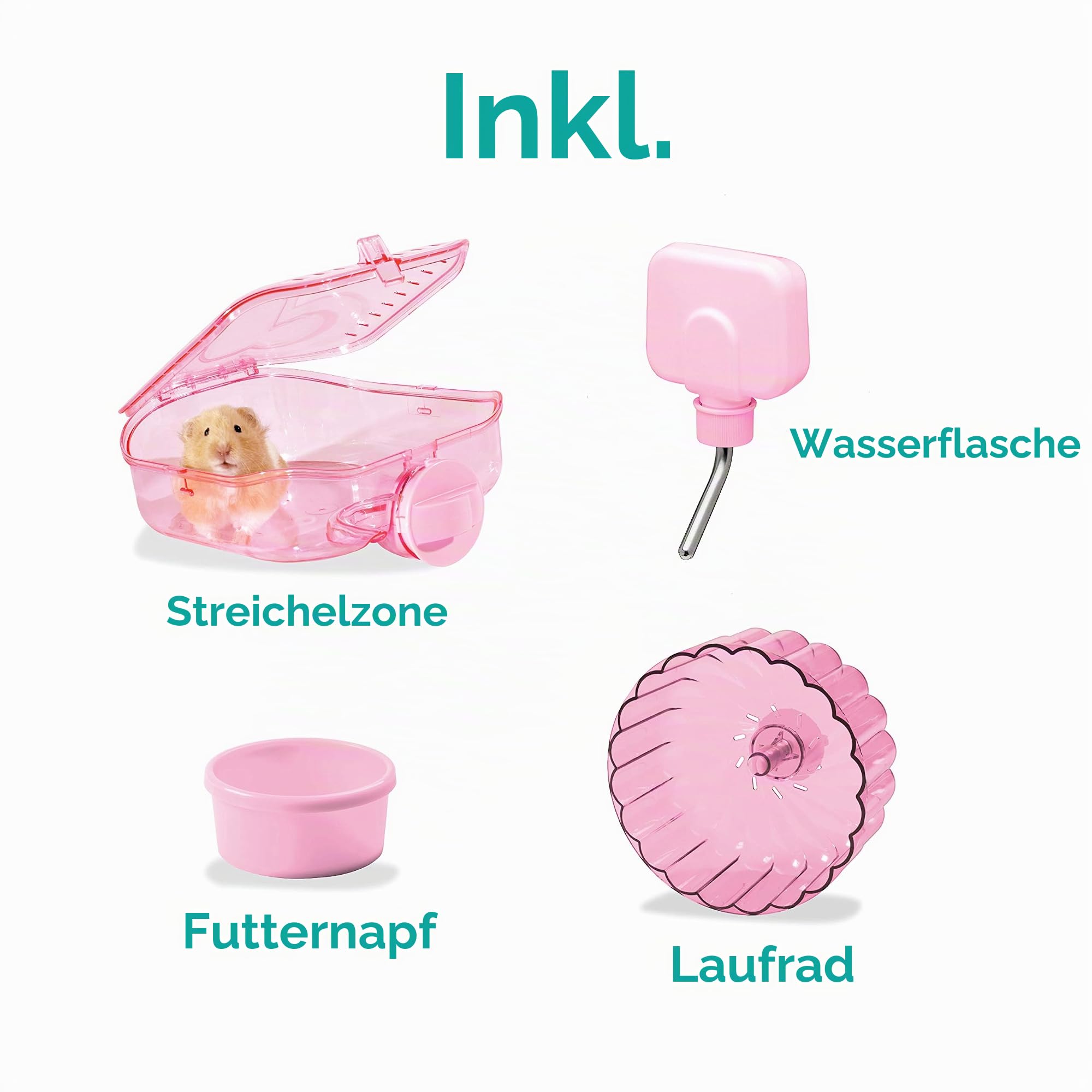 Kaytee CritterTrail Pink Habitat für Haustiermäuse, Zwerghamster, Hamster oder Rennmäuse