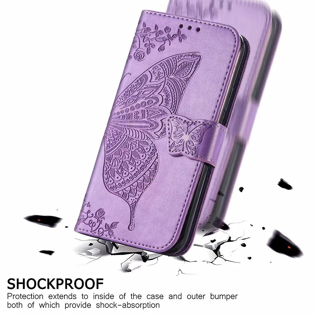 Coque Xiaomi Redmi Note 9T 5G - Étui Silicone Souple Motif Papillon, Protection Antichoc, TPU