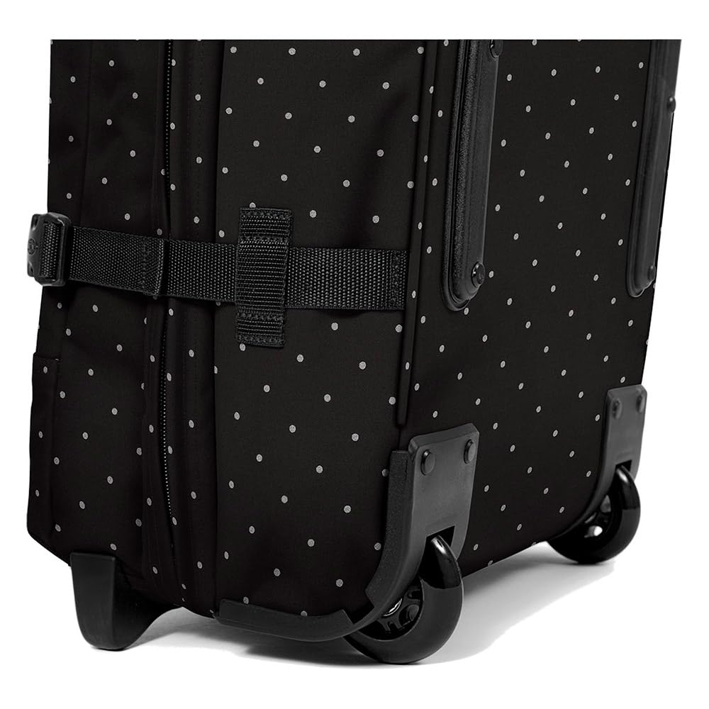 Eastpak Tranverz S Trolley Cabina 42L (51 x 32,5 x 24 cm), valigia bagaglio a mano con ruote, resistente e leggera, doppio scomparto, manico telescopico e TSA lock - DOTS BLACK SILVER