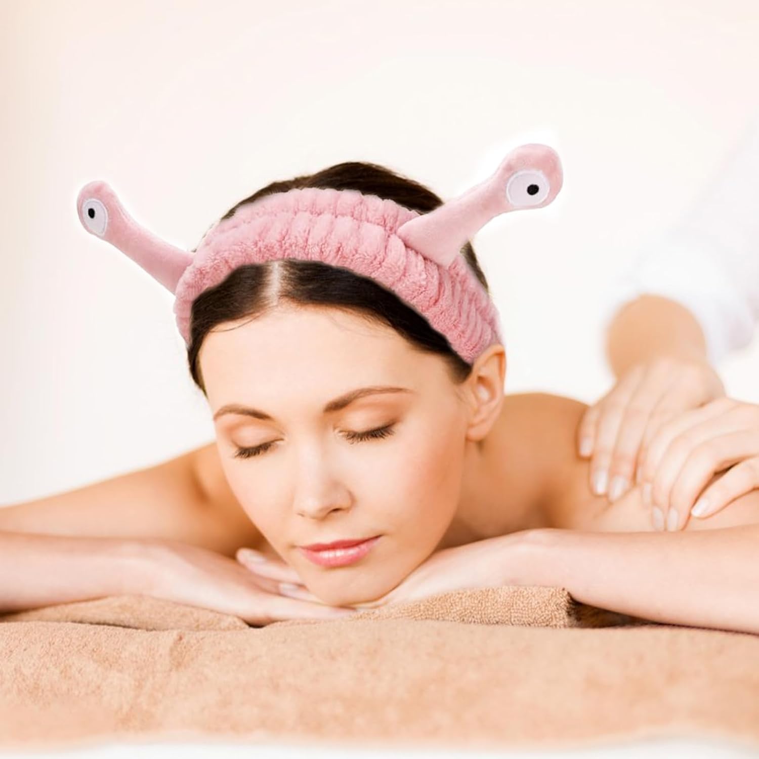 4PCS Face Wash Headband Cute, Soft Spa Headband for Washing Face, Coral Fleece Elastic Frog Crab Snail Head Band, Cartoon Makeup Headbands Creative Hair Accessories for Spa, Skincare, Makeup - Image 6