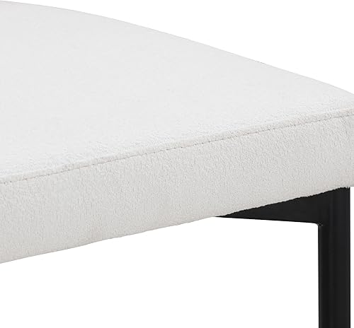 Miniatura 27 de Nathan James - Dahlia - Silla alta, moderno taburete alto con respaldo, patas de metal estilo mediados de siglo y cojín acolchado de piel, para