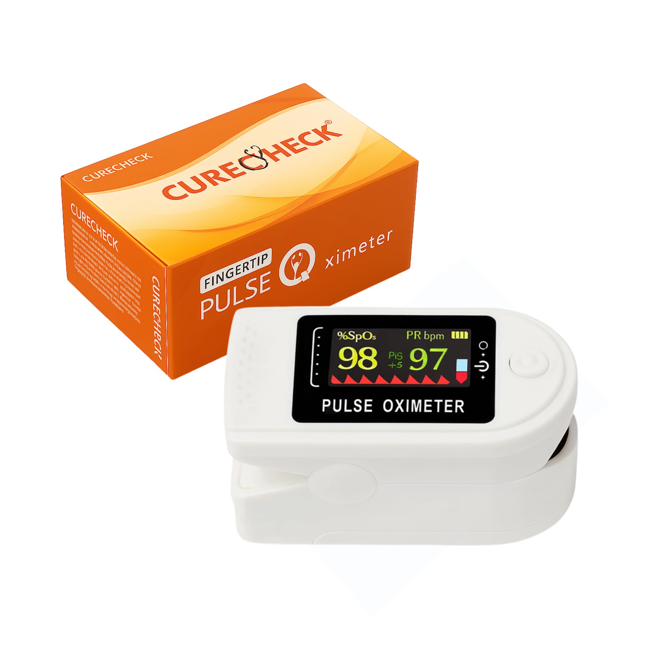 CURECHECK 303 White Premium Fingertip Pulse Oximeter