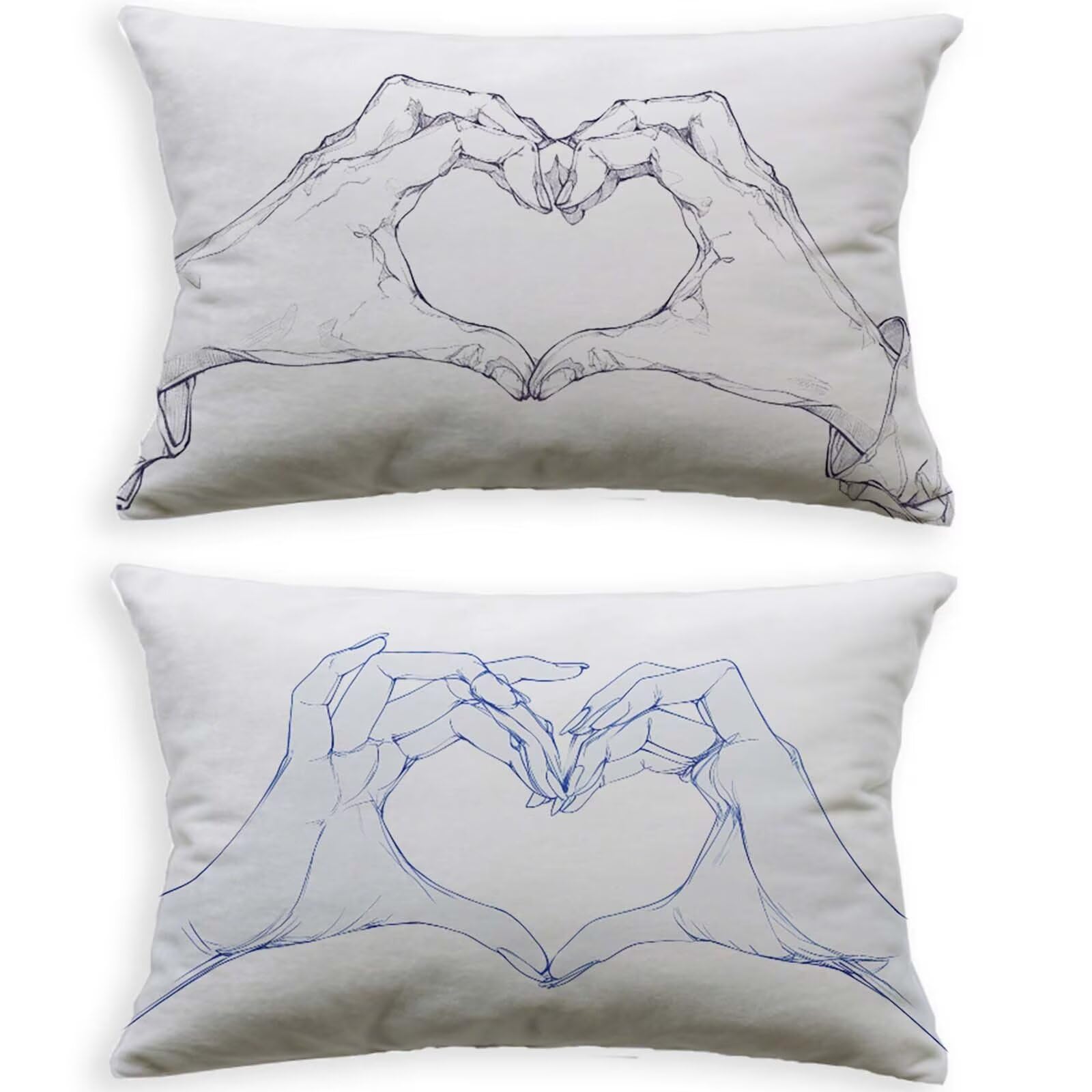Housse coussin extérieur déperlant 40x70 cm blanc anti-tache