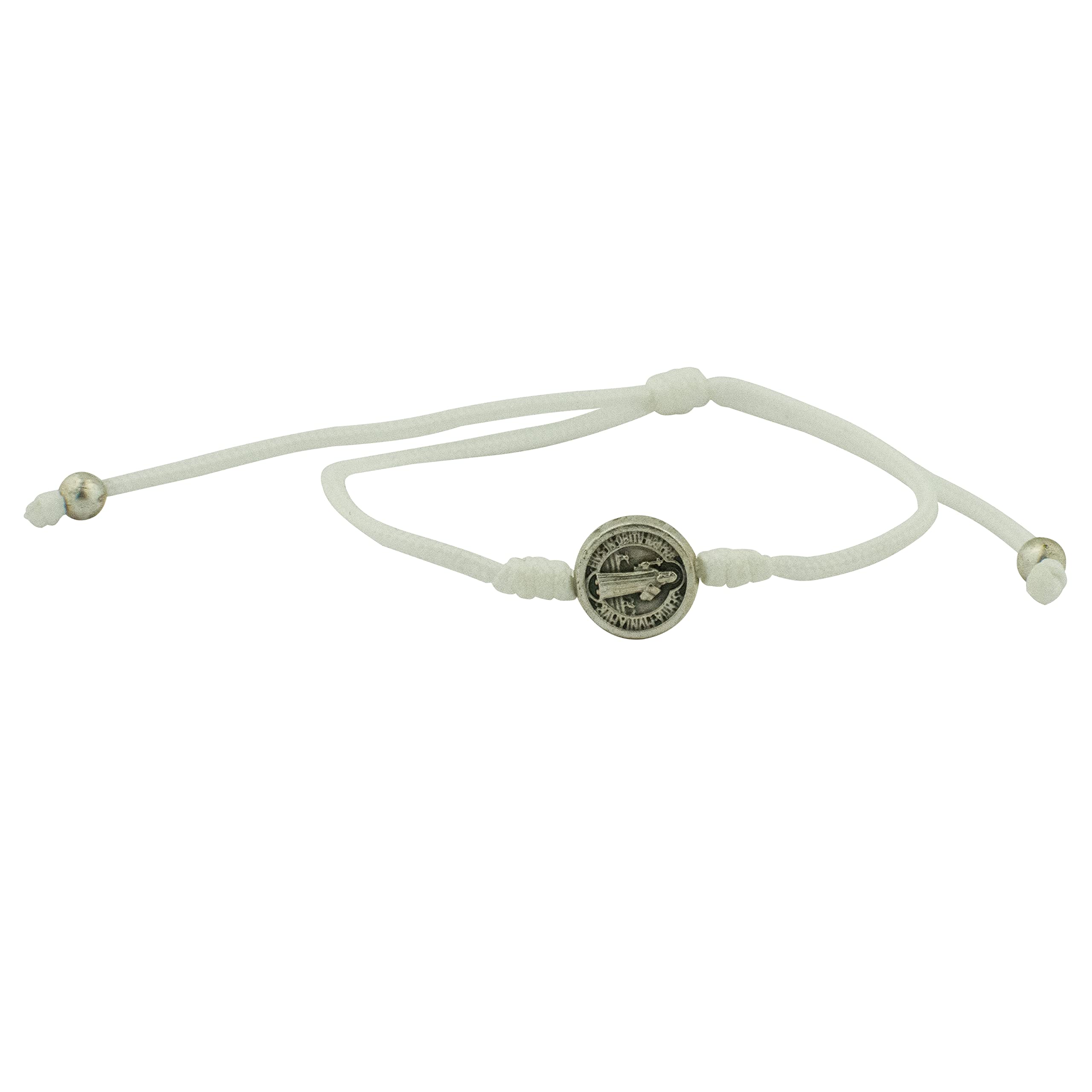 Saint Benedict Bracelet | Adjustable Cord with St. Ben Medal | Patron Saint of Students and Europe | Great Catholic Gift for First Holy Communion or Confirmation