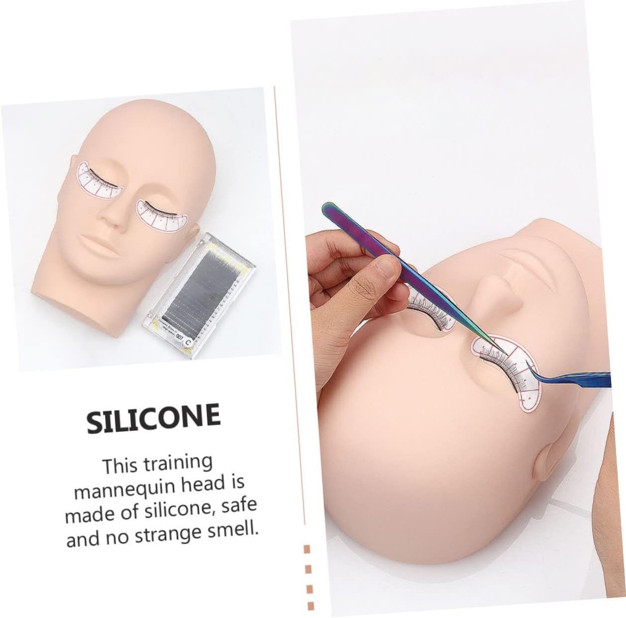 Silicone Makeup Mannequin Head Lash Training Tool Eyelash Extension Practice Head